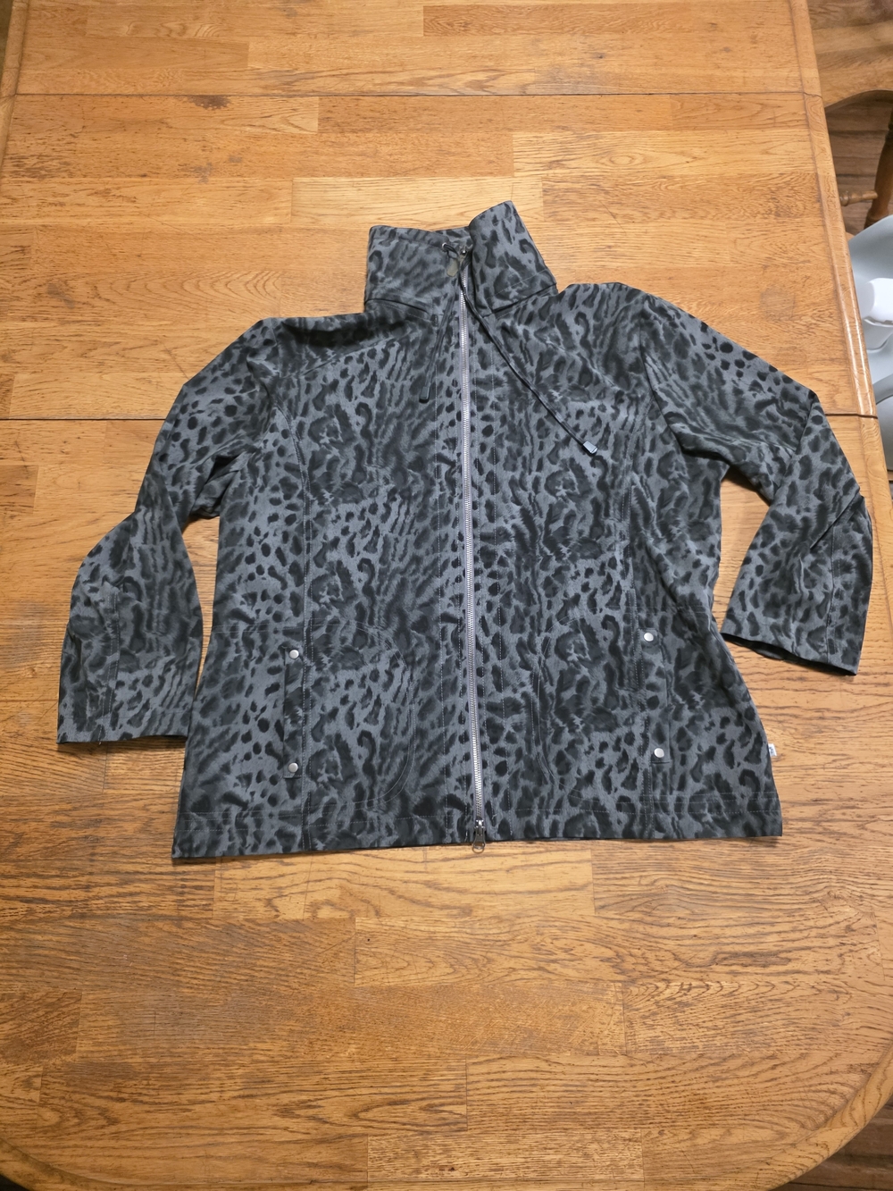 Leopard Animal Rain Windbreaker Utility Hooded Jacket